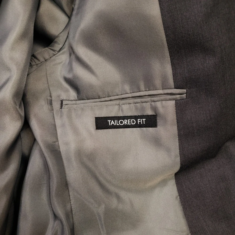 Jos. A. Bank Suit Set Men 40R 34W Gray Executive 100% Wool Tailored Fit 2-Button